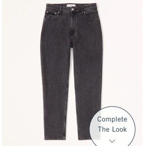 Abercrombie Curve Love High Rise Mom Jean Black Size 28